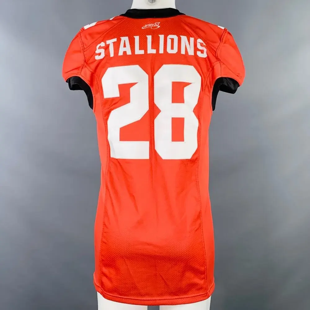 NO BRAND Size S Red Black Polyester Athletic Jersey T-shirt